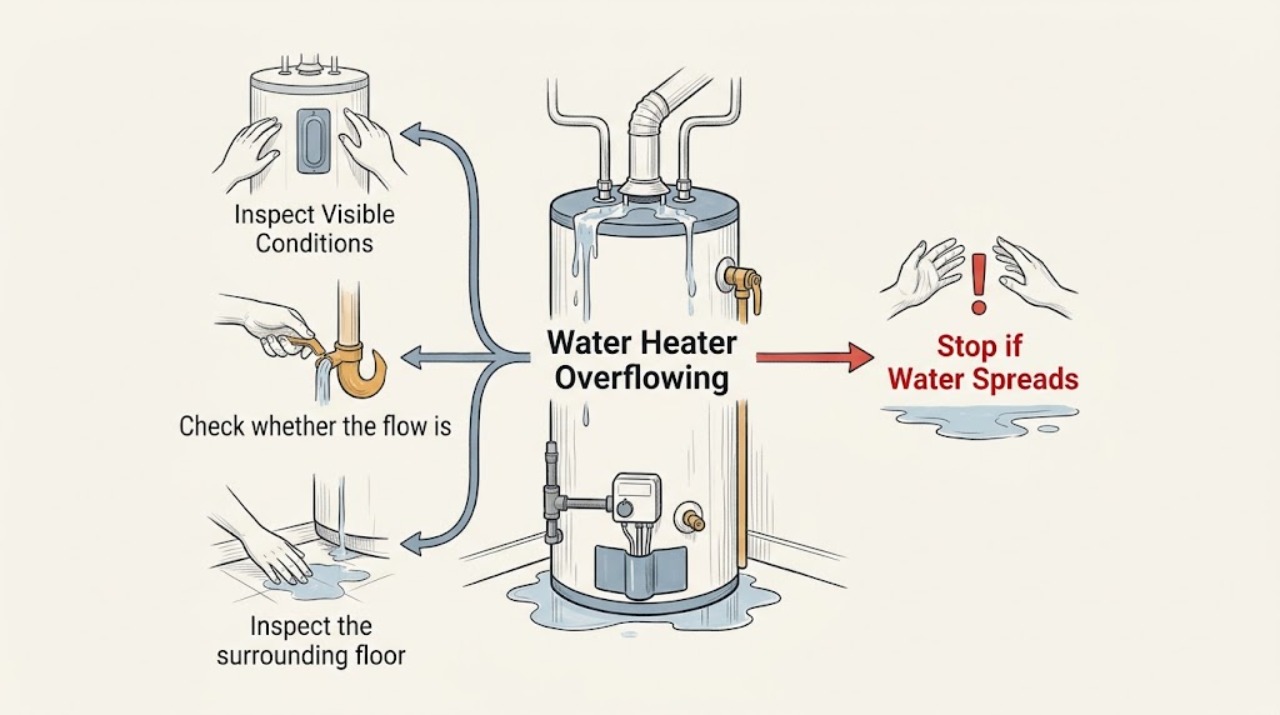 Water Heater Overflowing