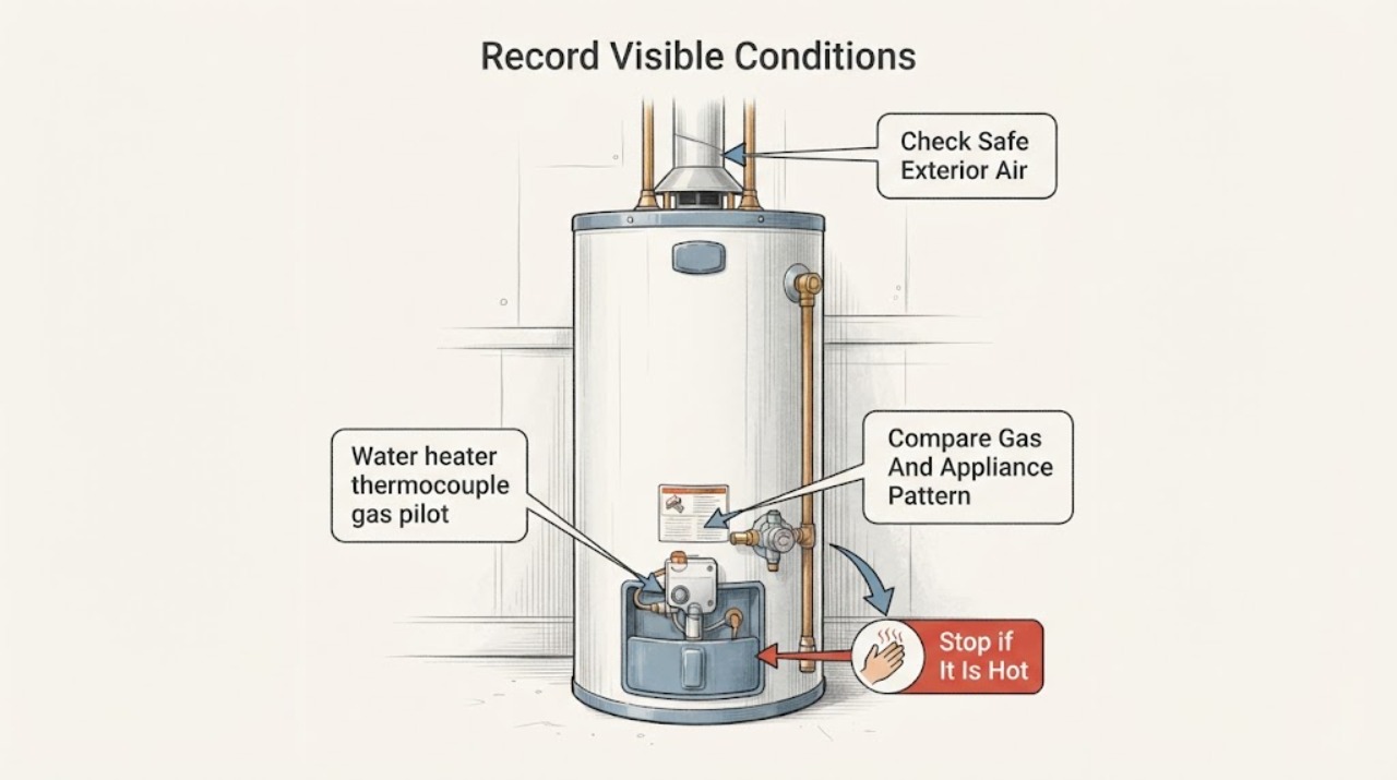 Water heater thermocouple gas pilot