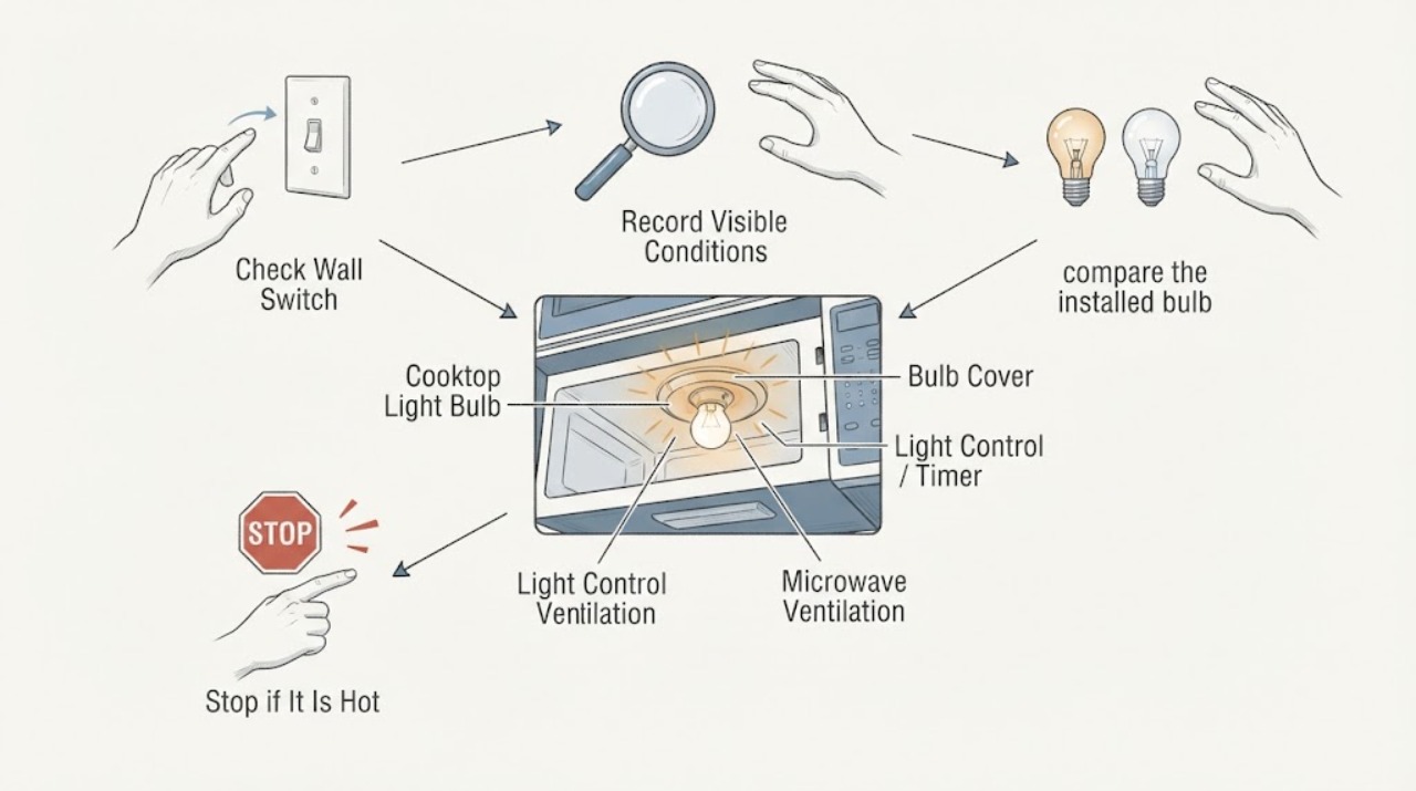 Microwave Cooktop Light Bulb Overheating