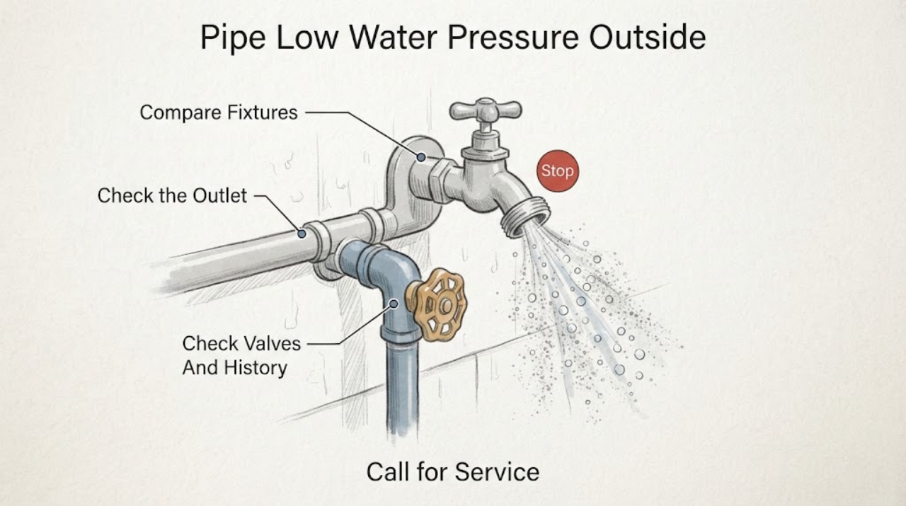 Pipe Low Water Pressure Outside