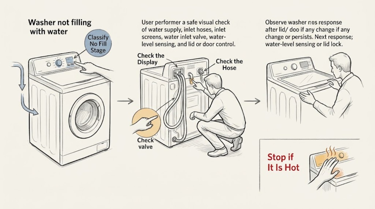 Washer not filling with water