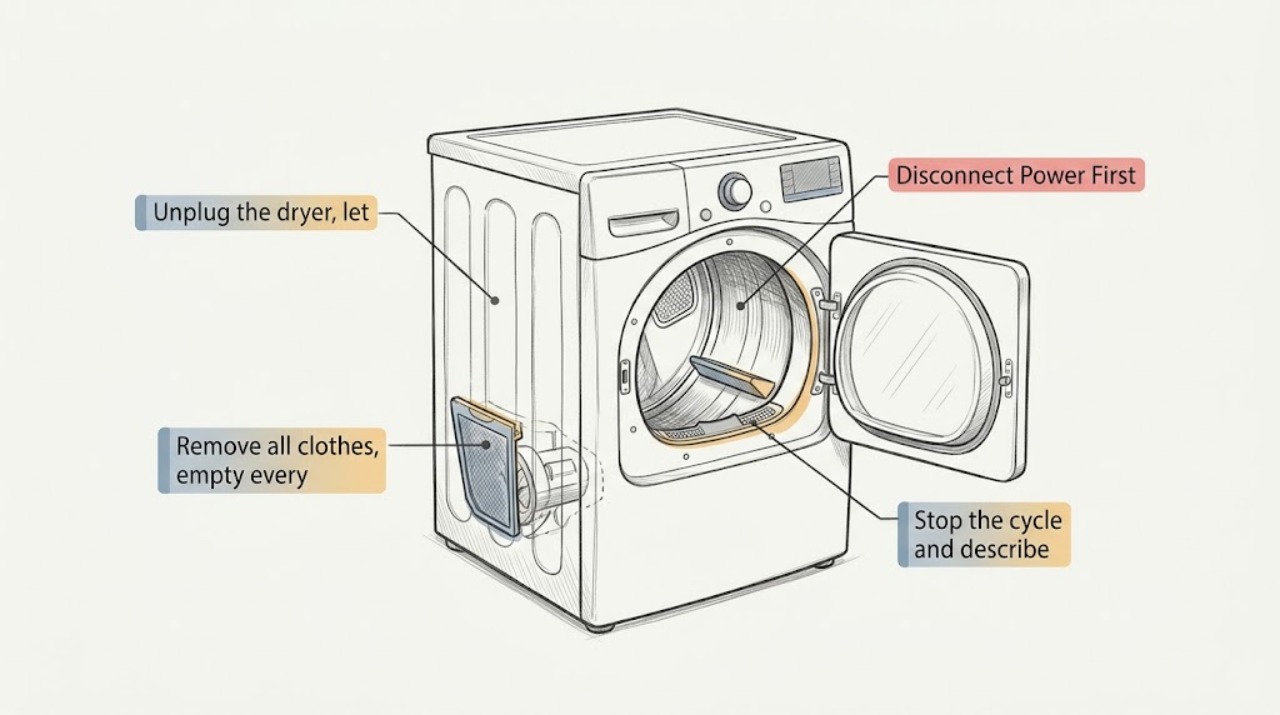 Dryer drum scraping