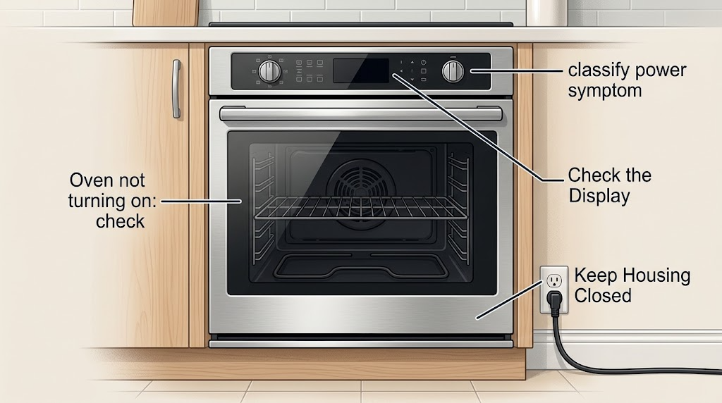 Oven not turning on: check