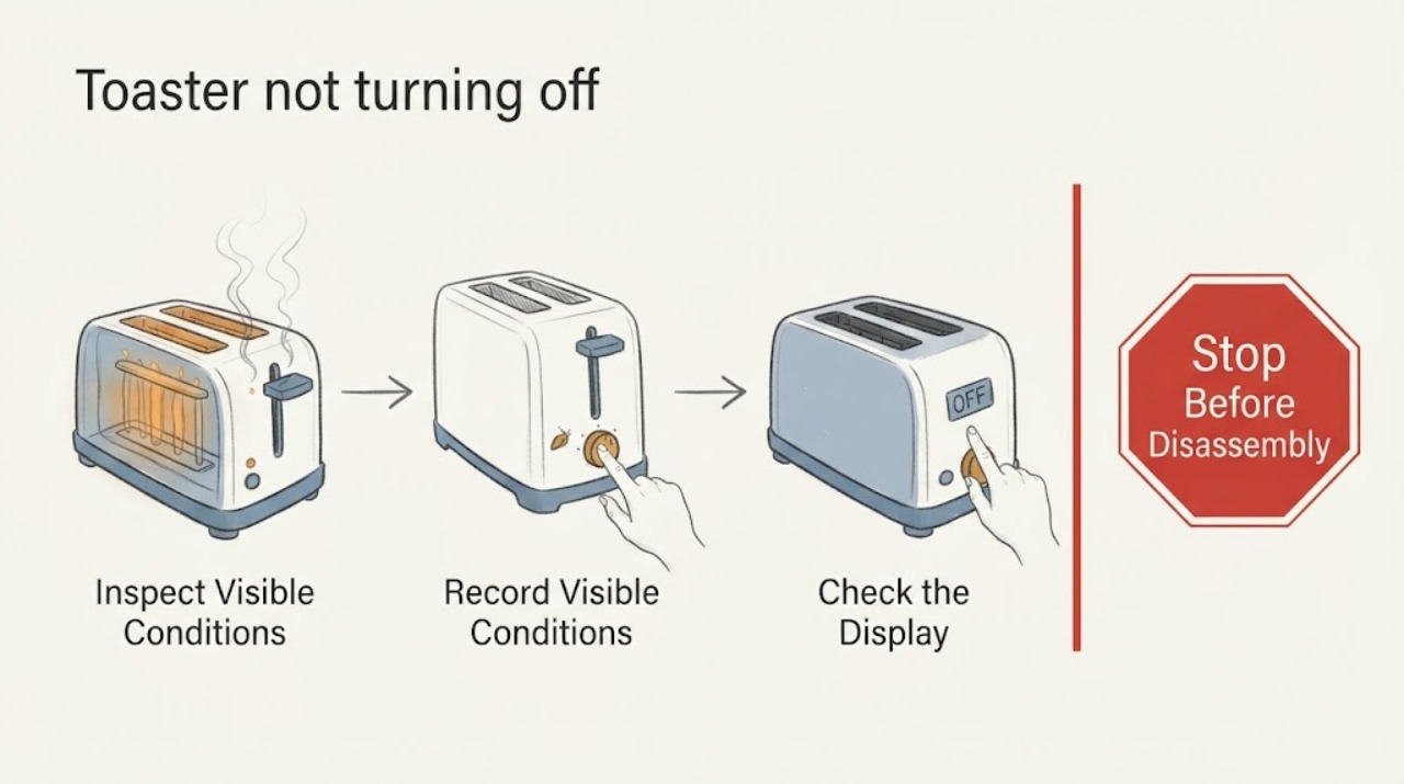 Toaster not turning off