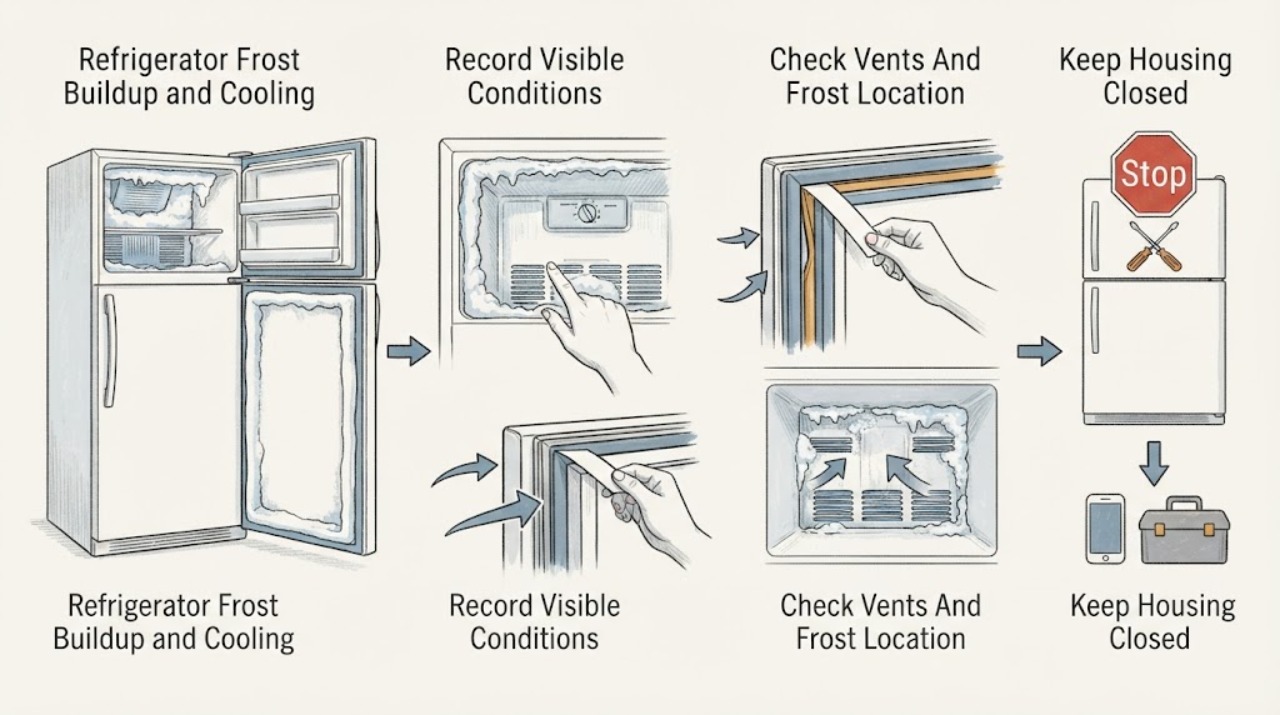 Refrigerator Frost Buildup and Cooling
