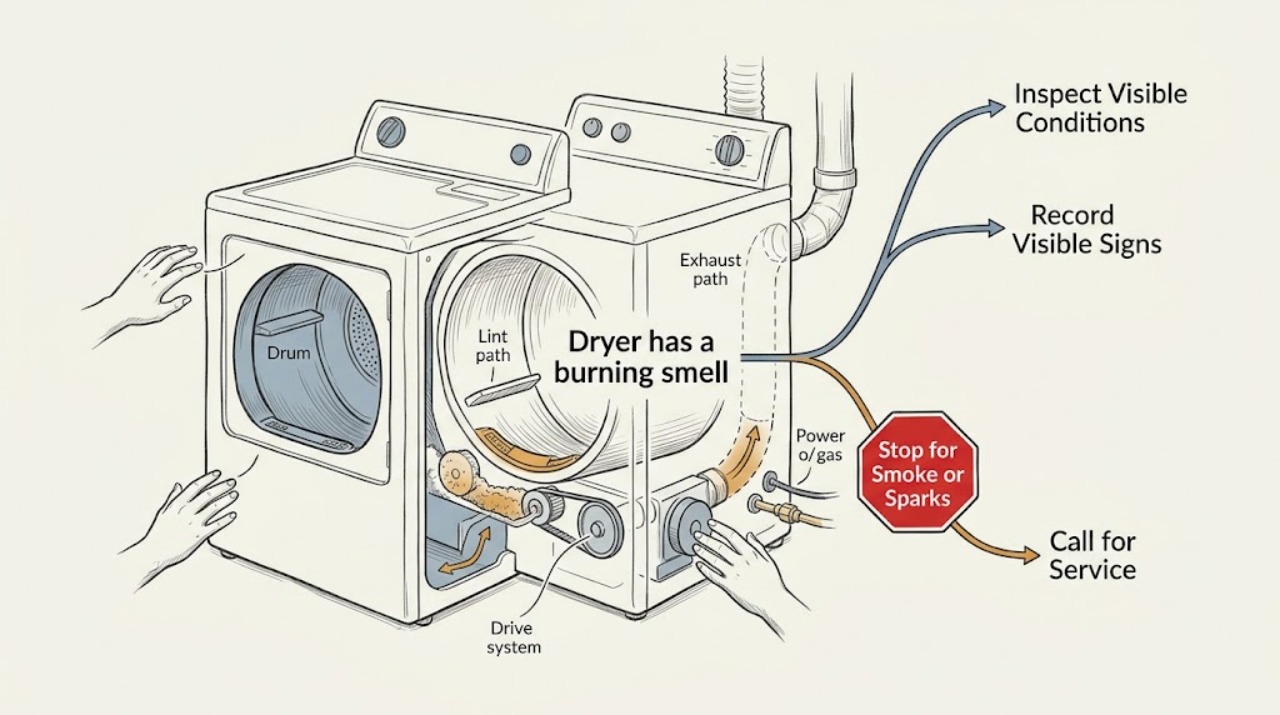 Dryer has a burning smell