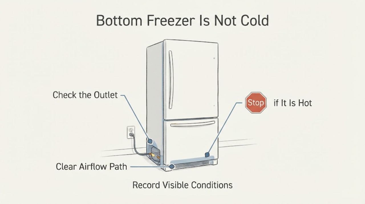 Bottom Freezer Is Not Cold