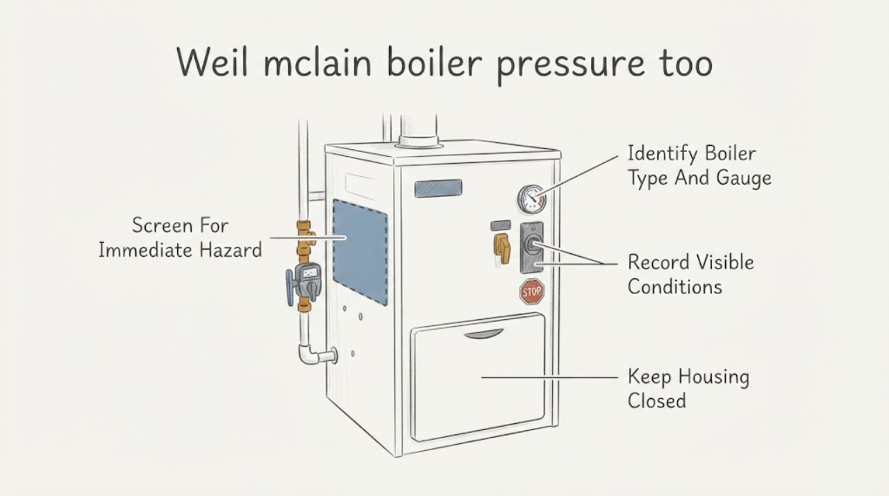 Weil mclain boiler pressure too