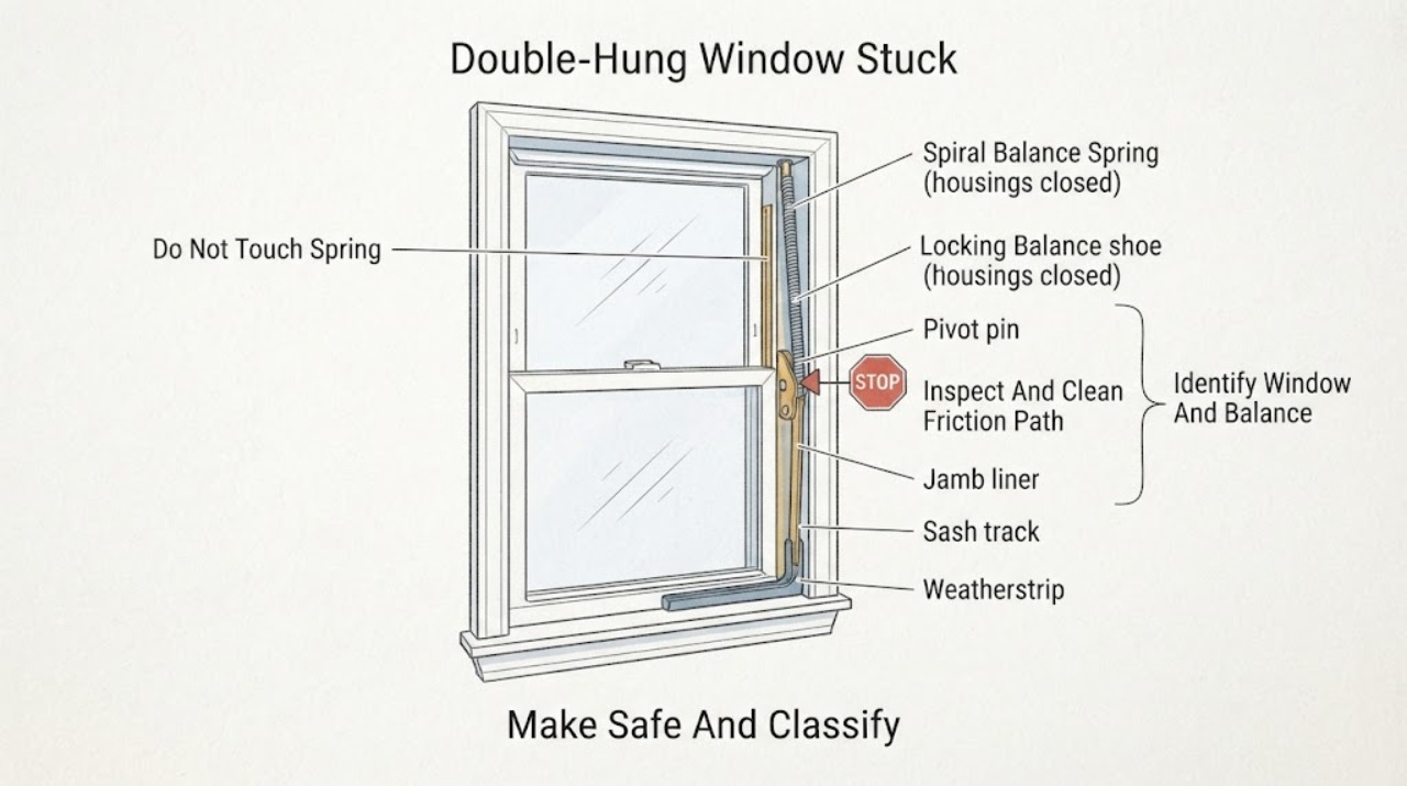 Double-Hung Window Stuck