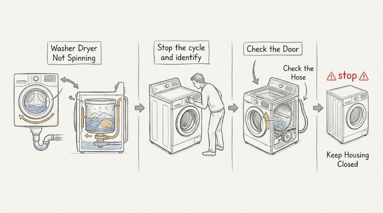 Washer Dryer Not Spinning