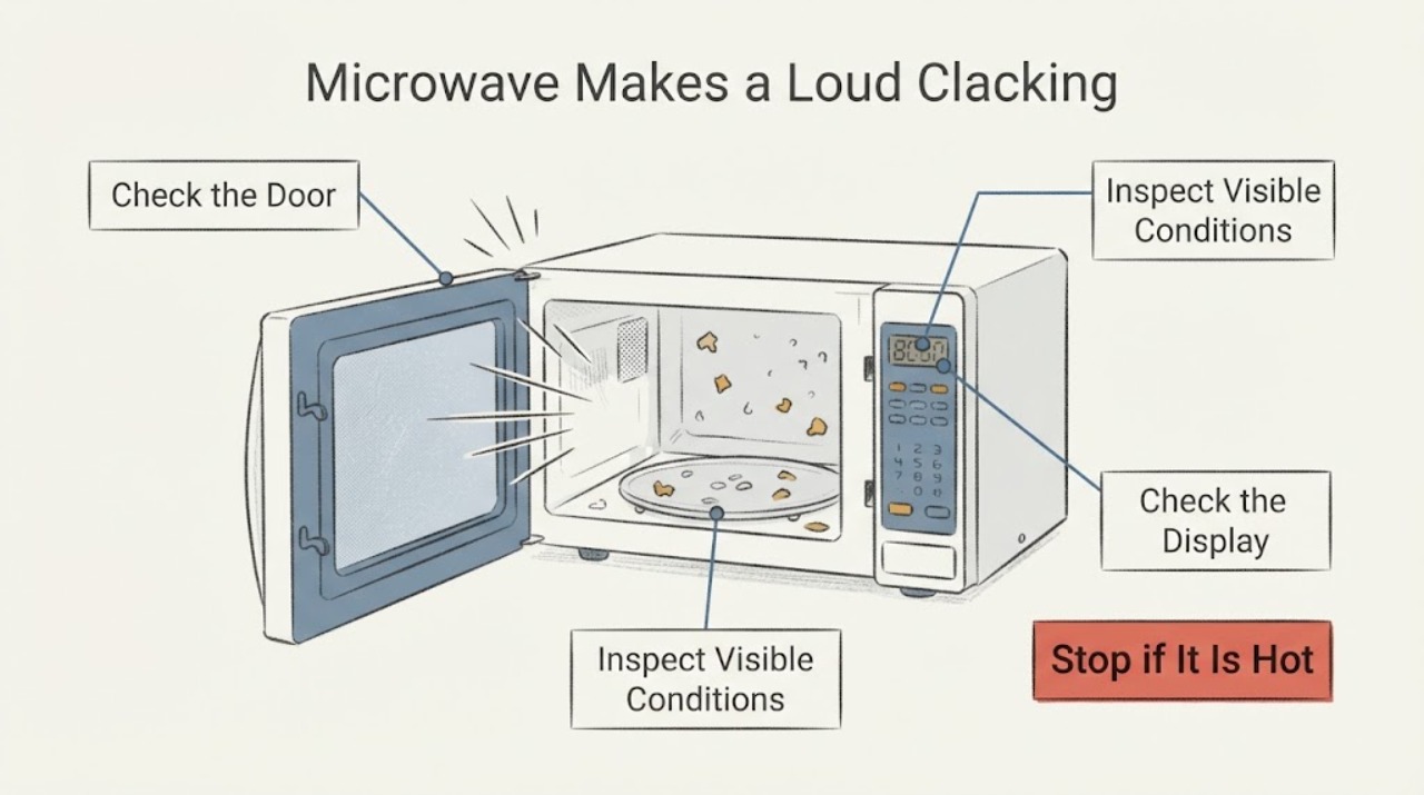 Microwave Makes a Loud Clacking