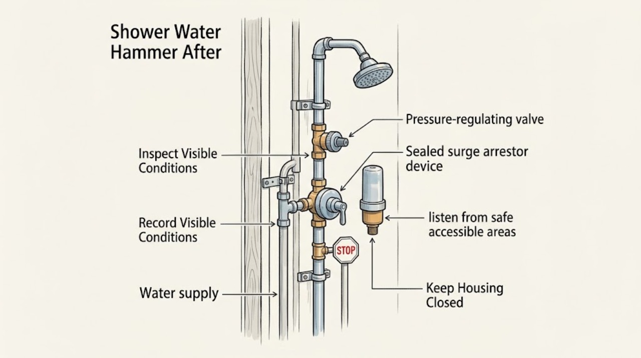 Shower Water Hammer After