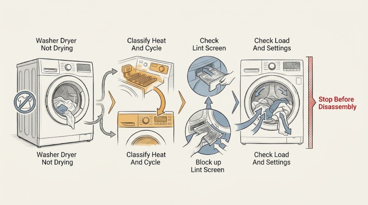Washer Dryer Not Drying