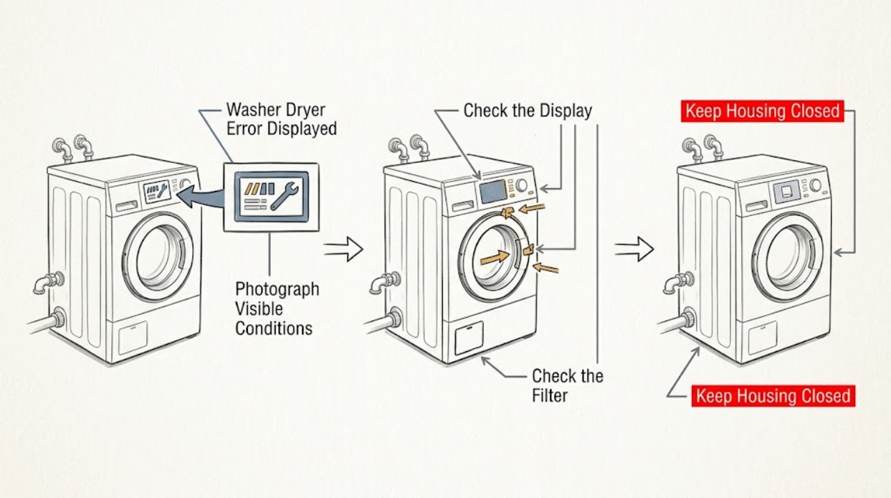Washer Dryer Error Displayed