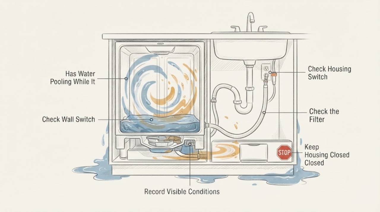 Has Water Pooling While It