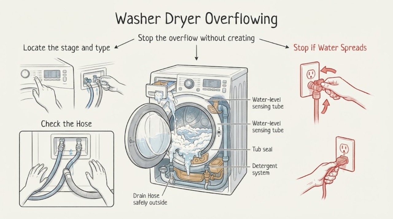 Washer Dryer Overflowing