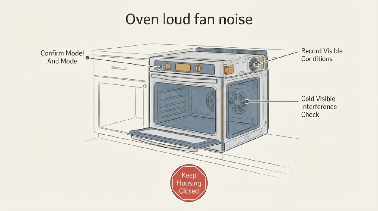 Oven loud fan noise |