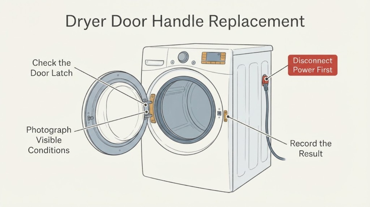Dryer Door Handle Replacement