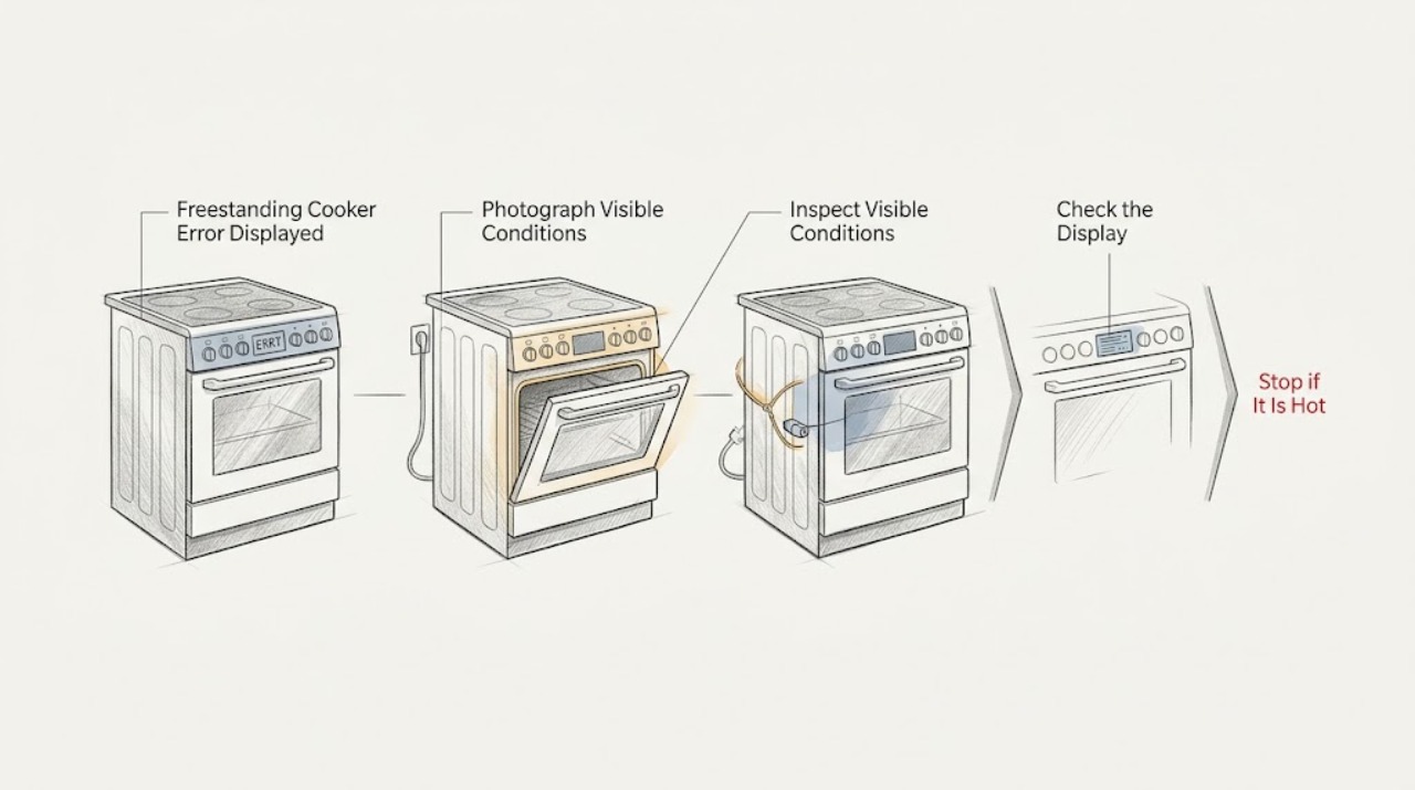 Freestanding Cooker Error Displayed