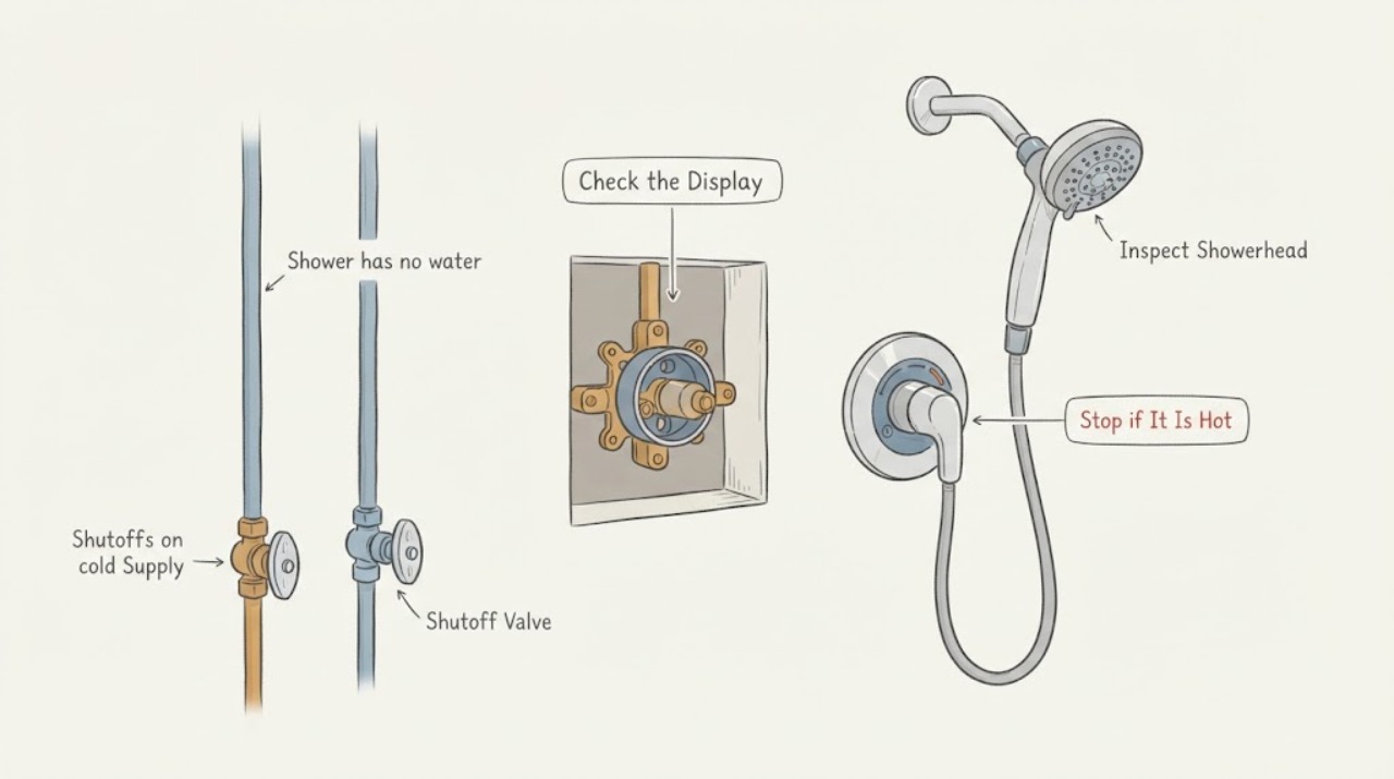 Shower has no water