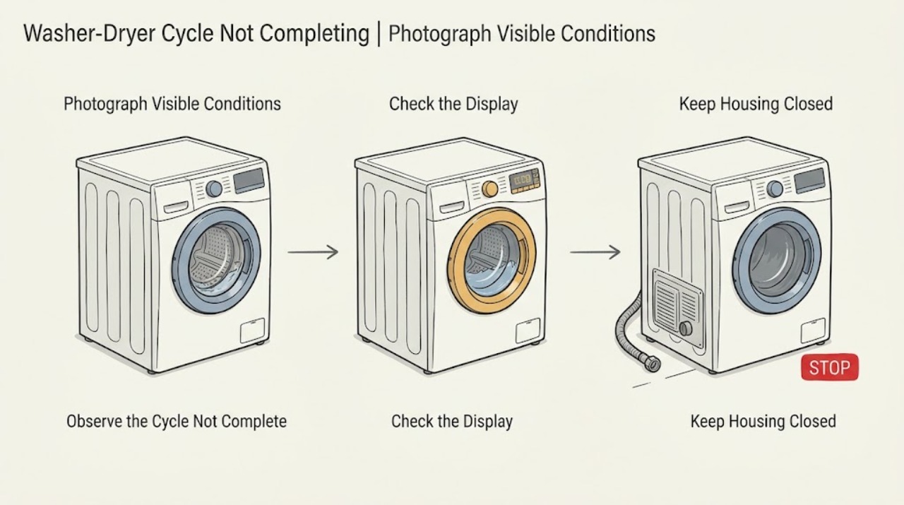 Washer-Dryer Cycle Not Completing