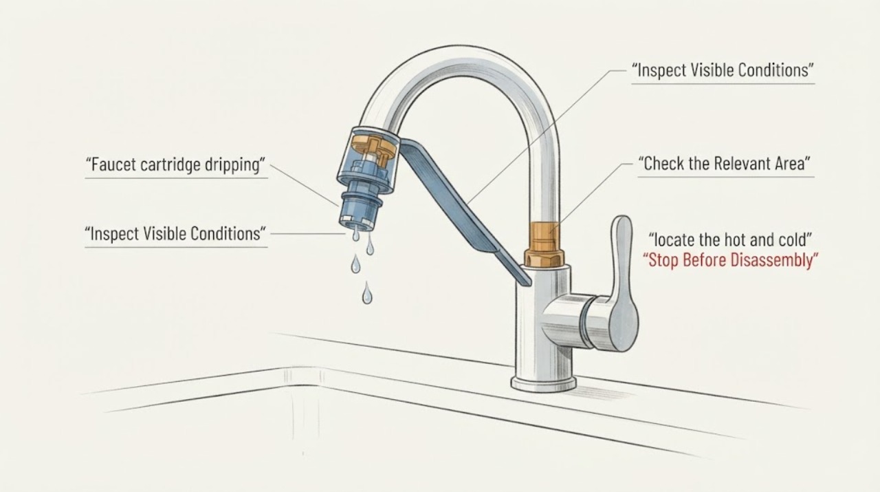 Faucet cartridge dripping