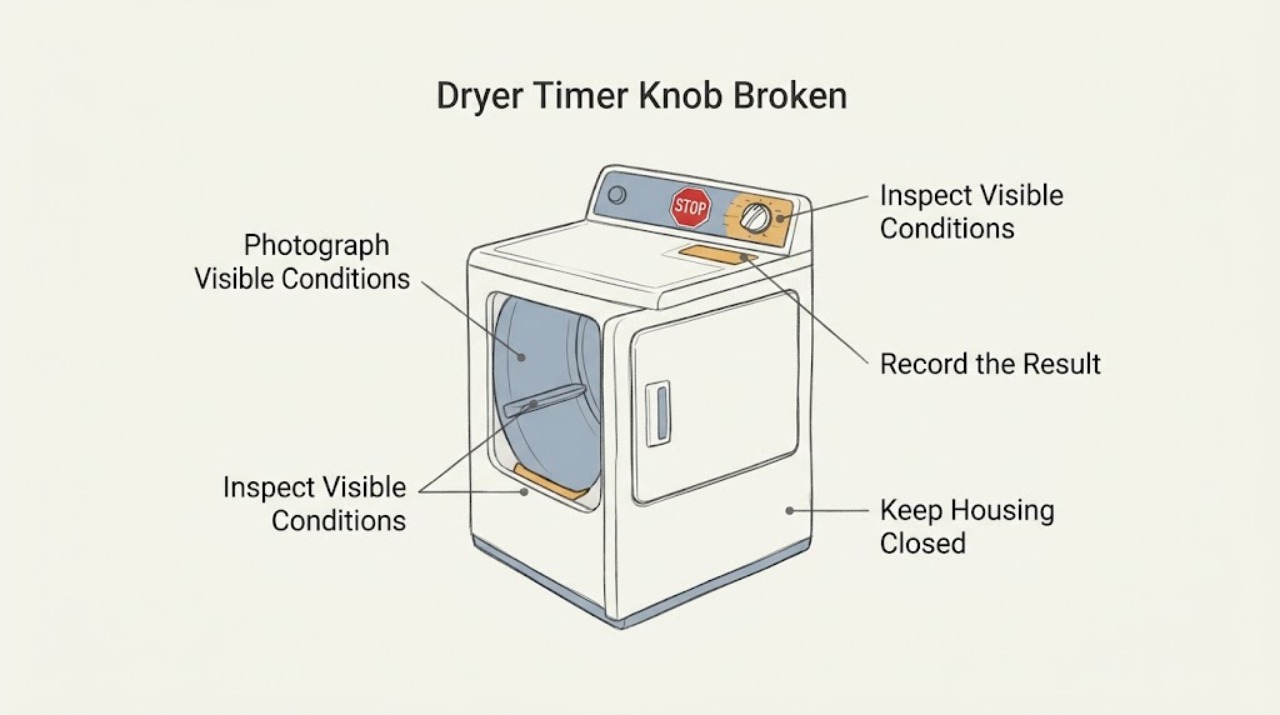 Dryer Timer Knob Broken