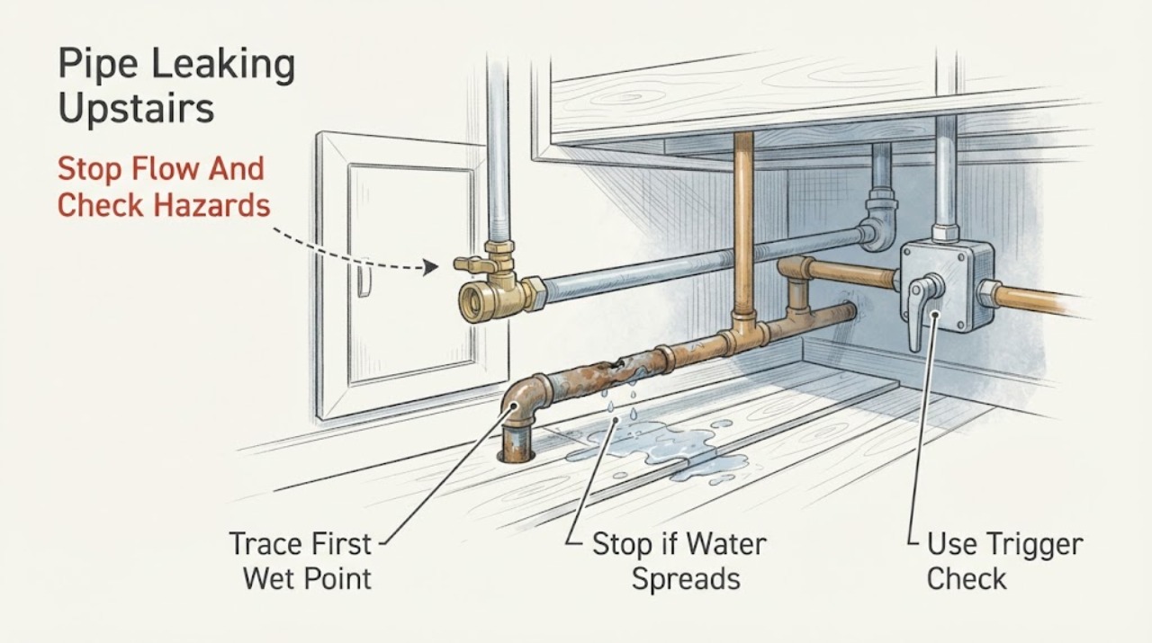 Pipe Leaking Upstairs