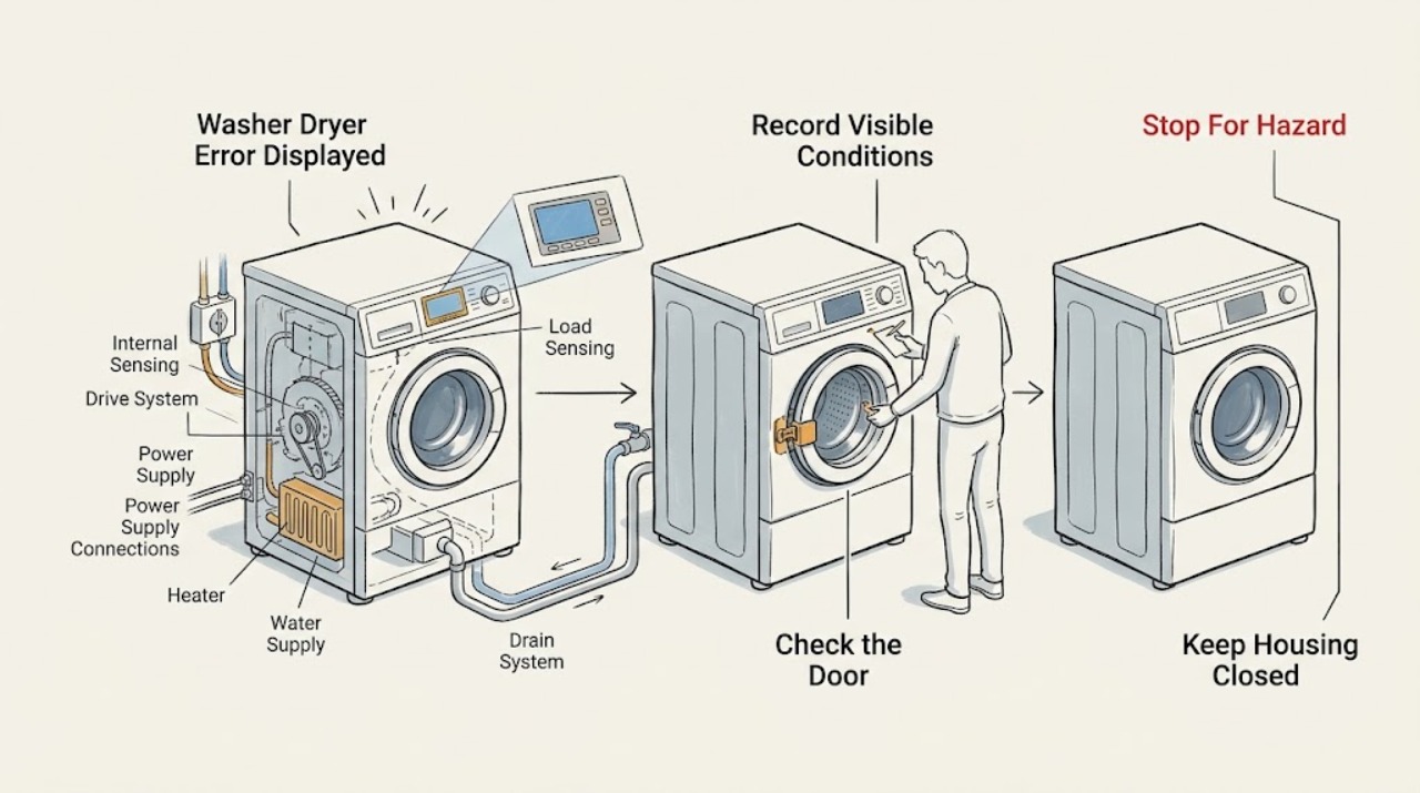 Washer Dryer Error Displayed