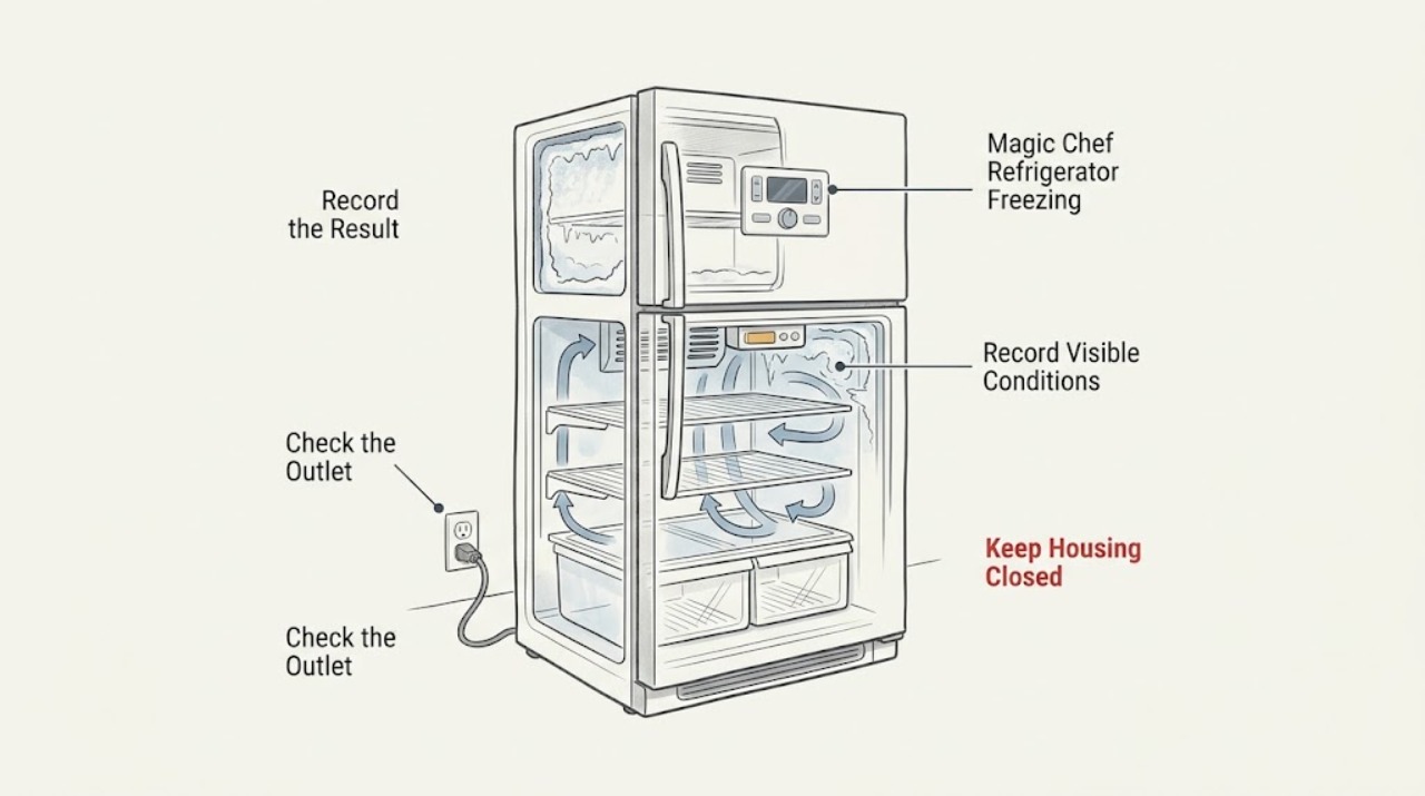 Magic Chef Refrigerator Freezing