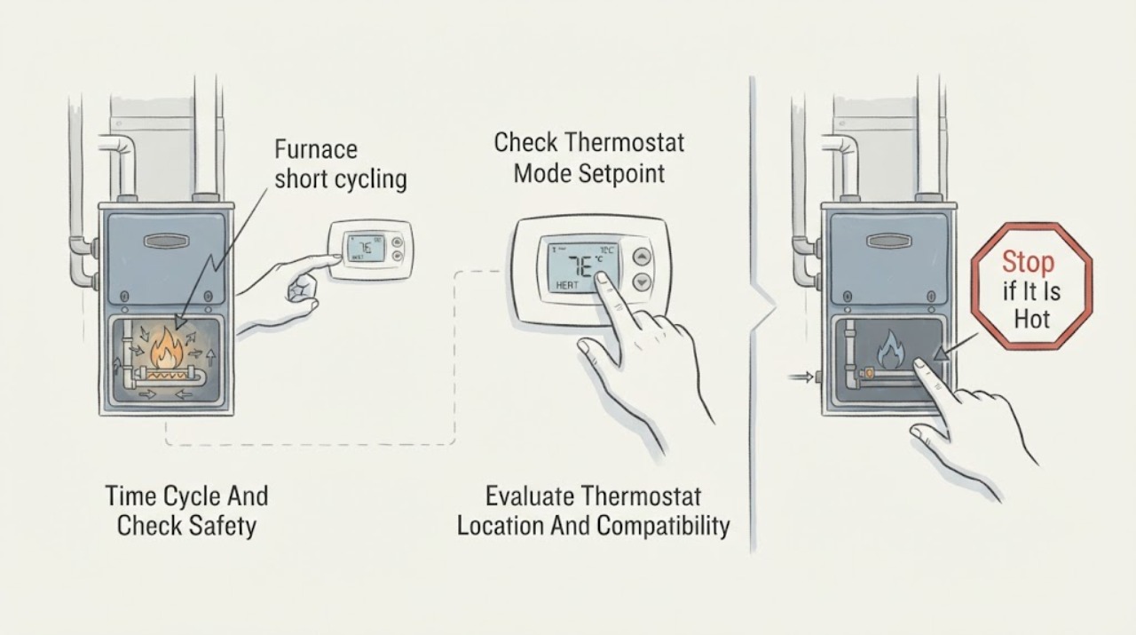 Furnace short cycling