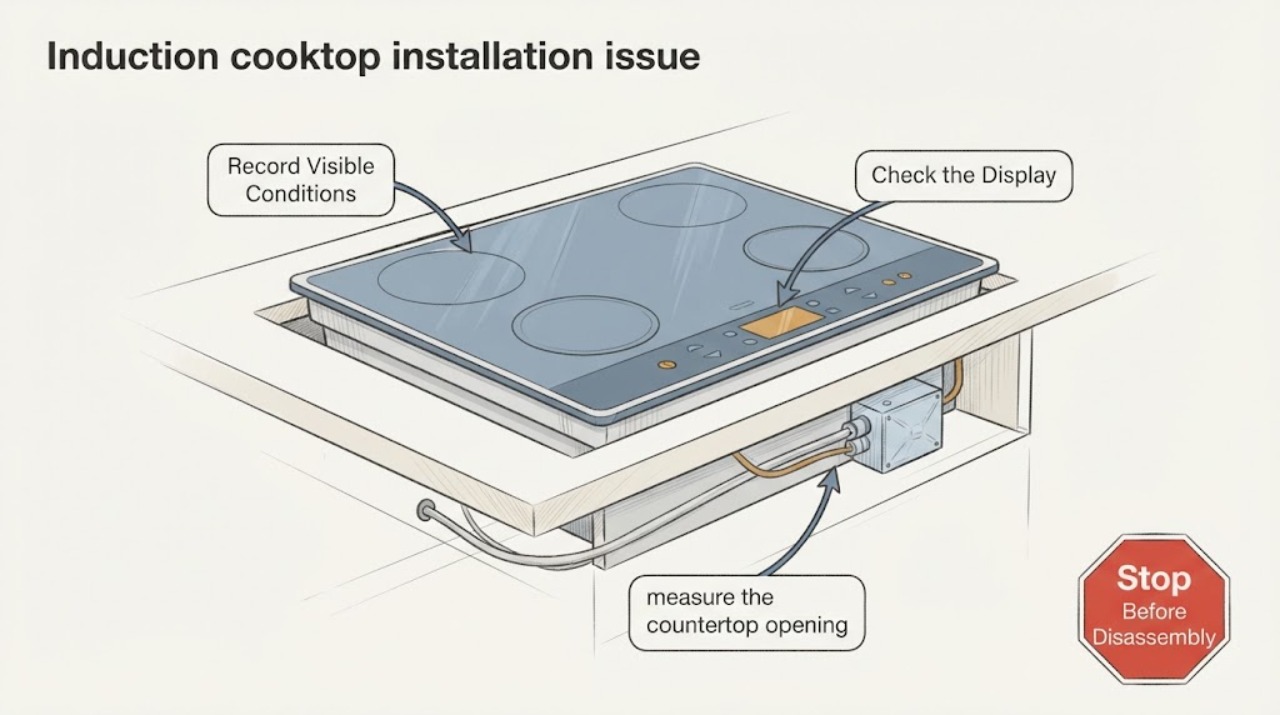 Induction cooktop installation issue