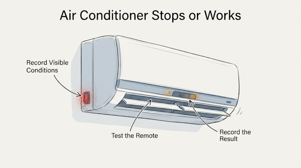 Air Conditioner Stops or Works