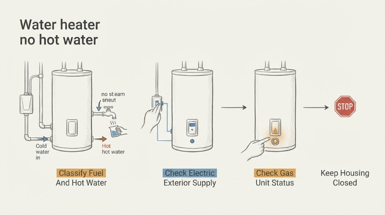 Water heater no hot water