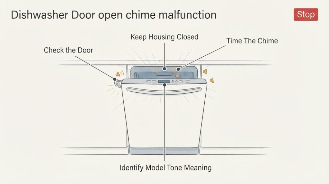 Dishwasher Door open chime malfunction