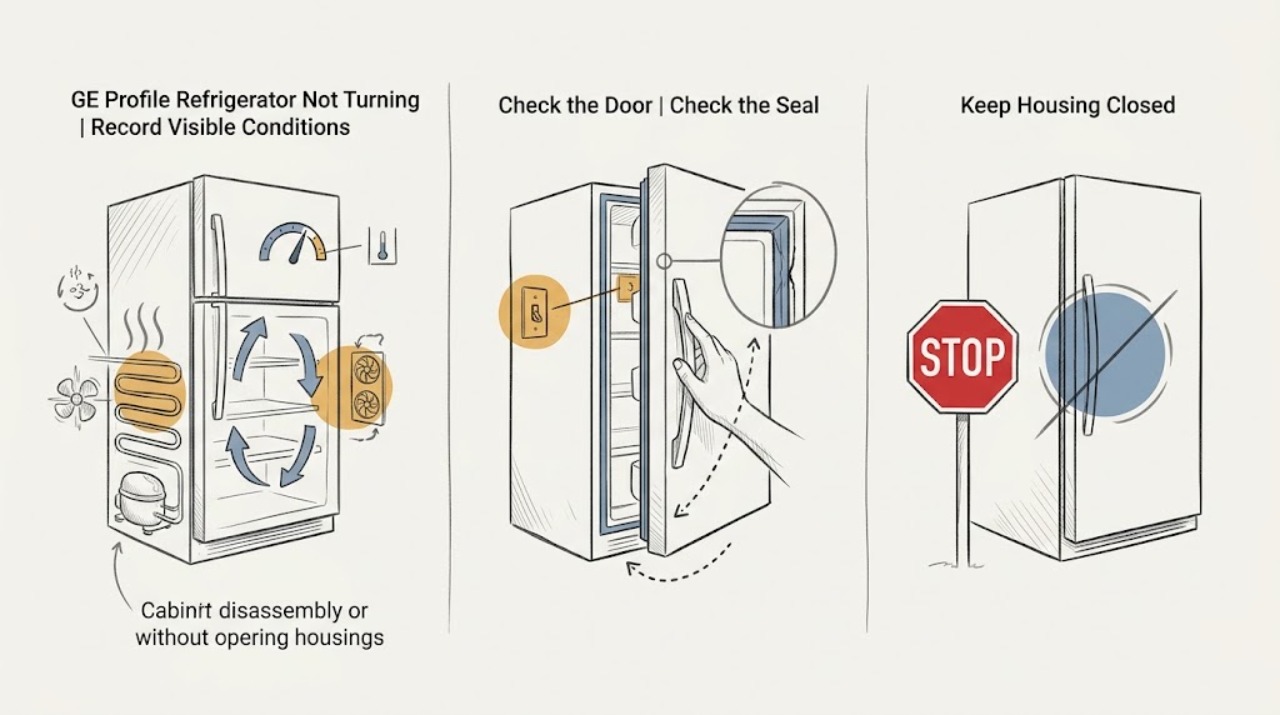 GE Profile Refrigerator Not Turning