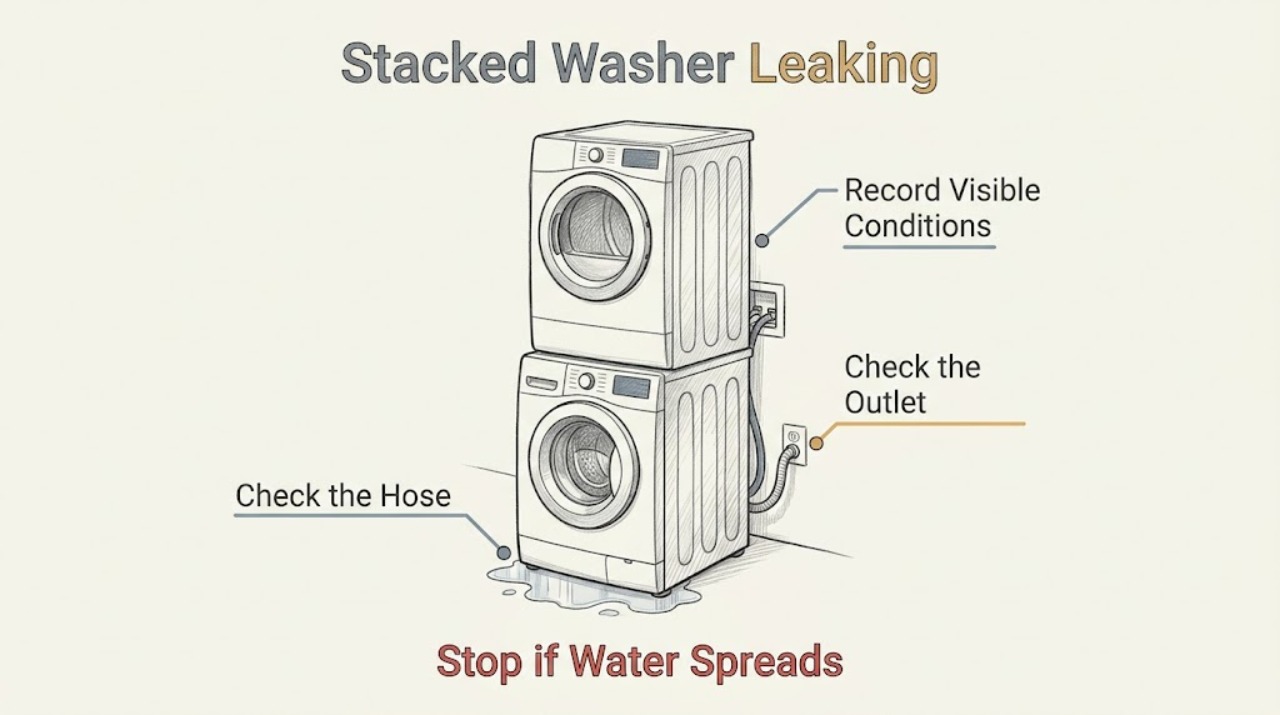 Stacked Washer Leaking