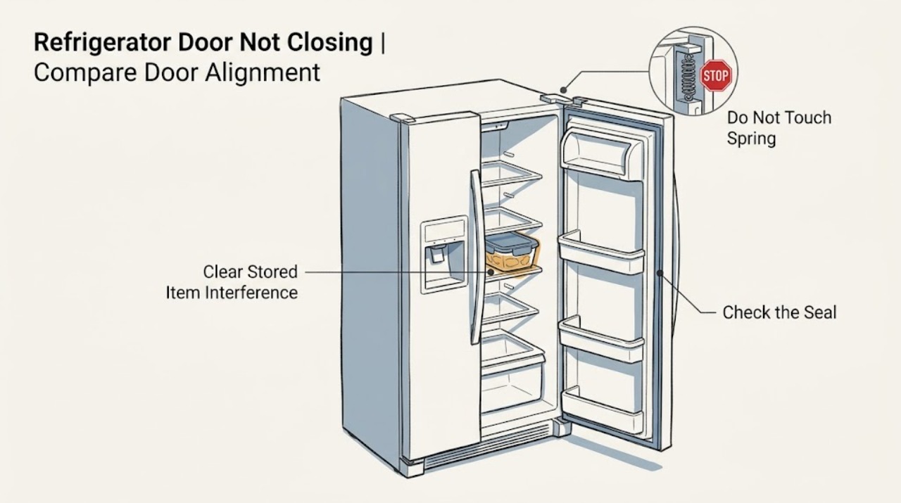 Refrigerator Door Not Closing