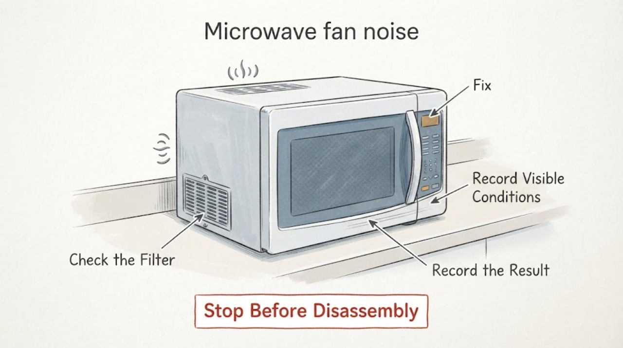 Microwave fan noise | Fix