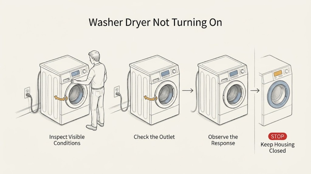 Washer Dryer Not Turning On
