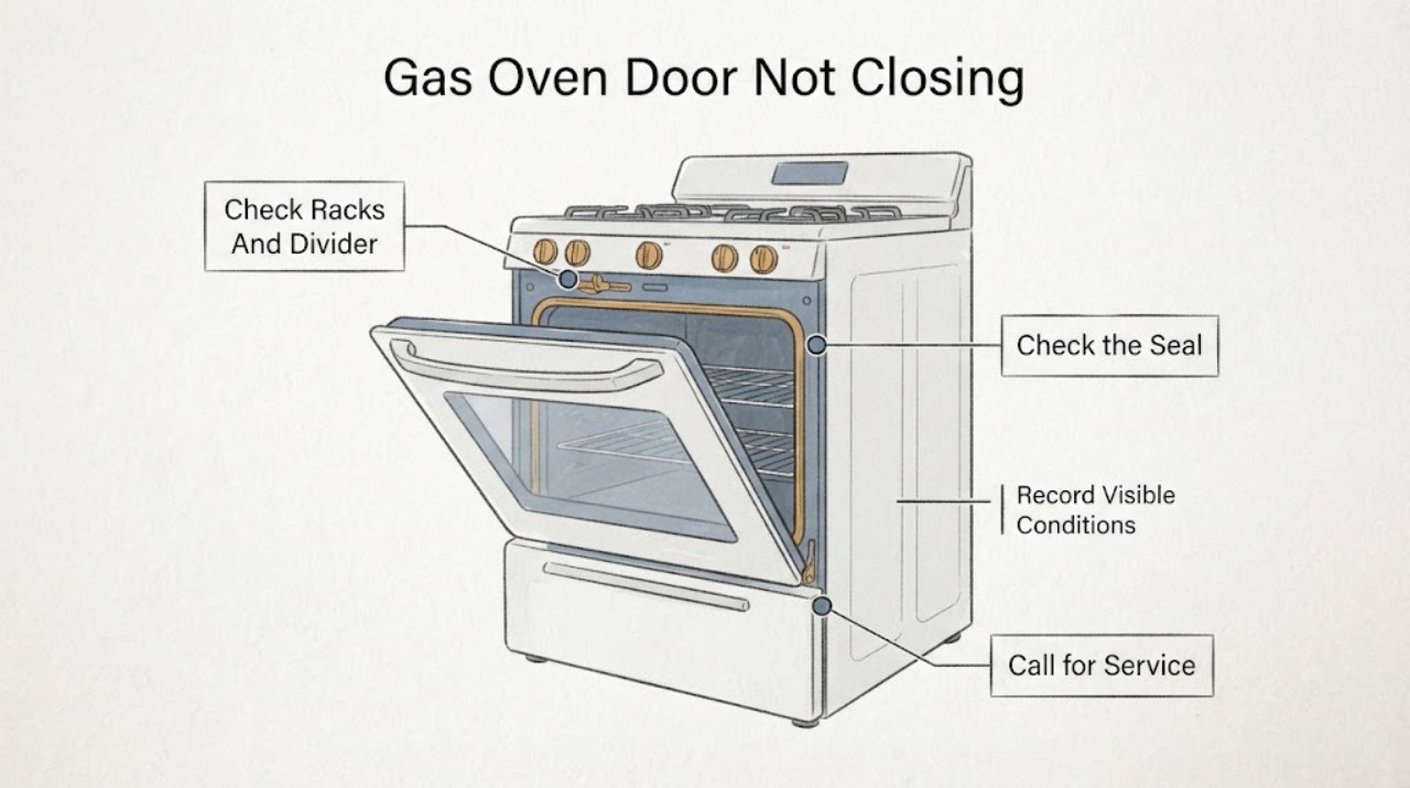 Gas Oven Door Not Closing
