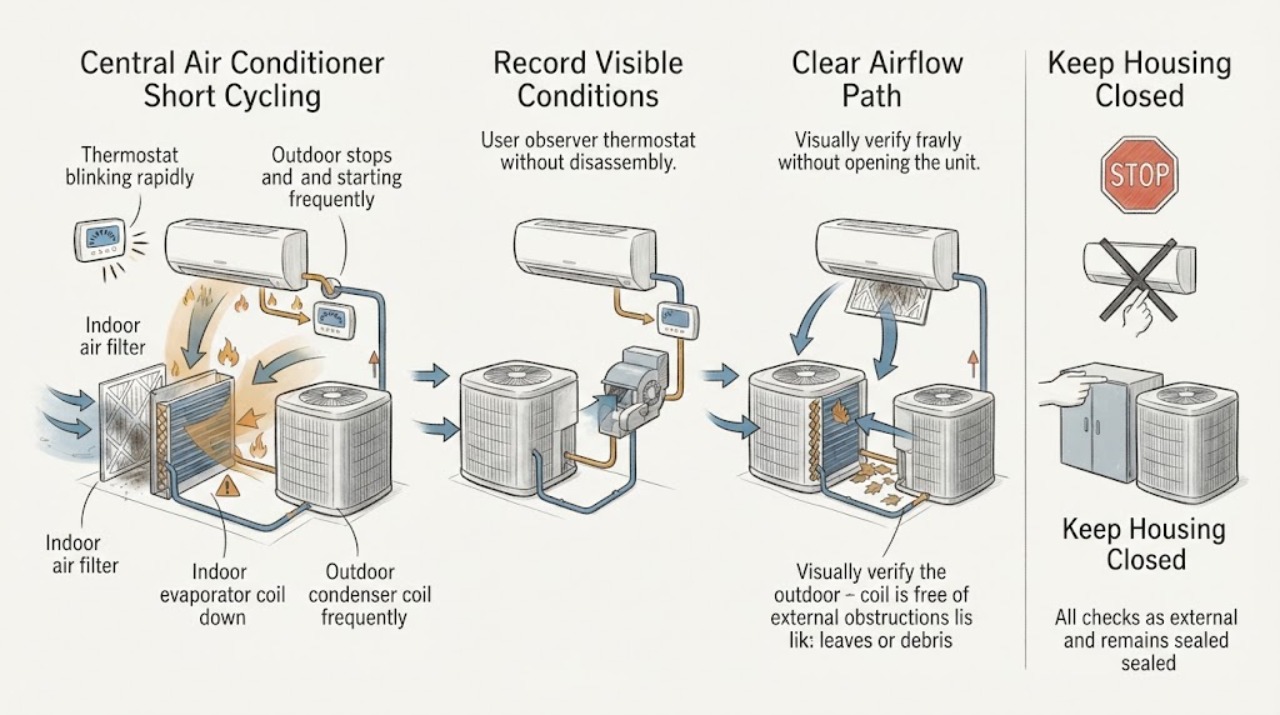 Central Air Conditioner Short Cycling