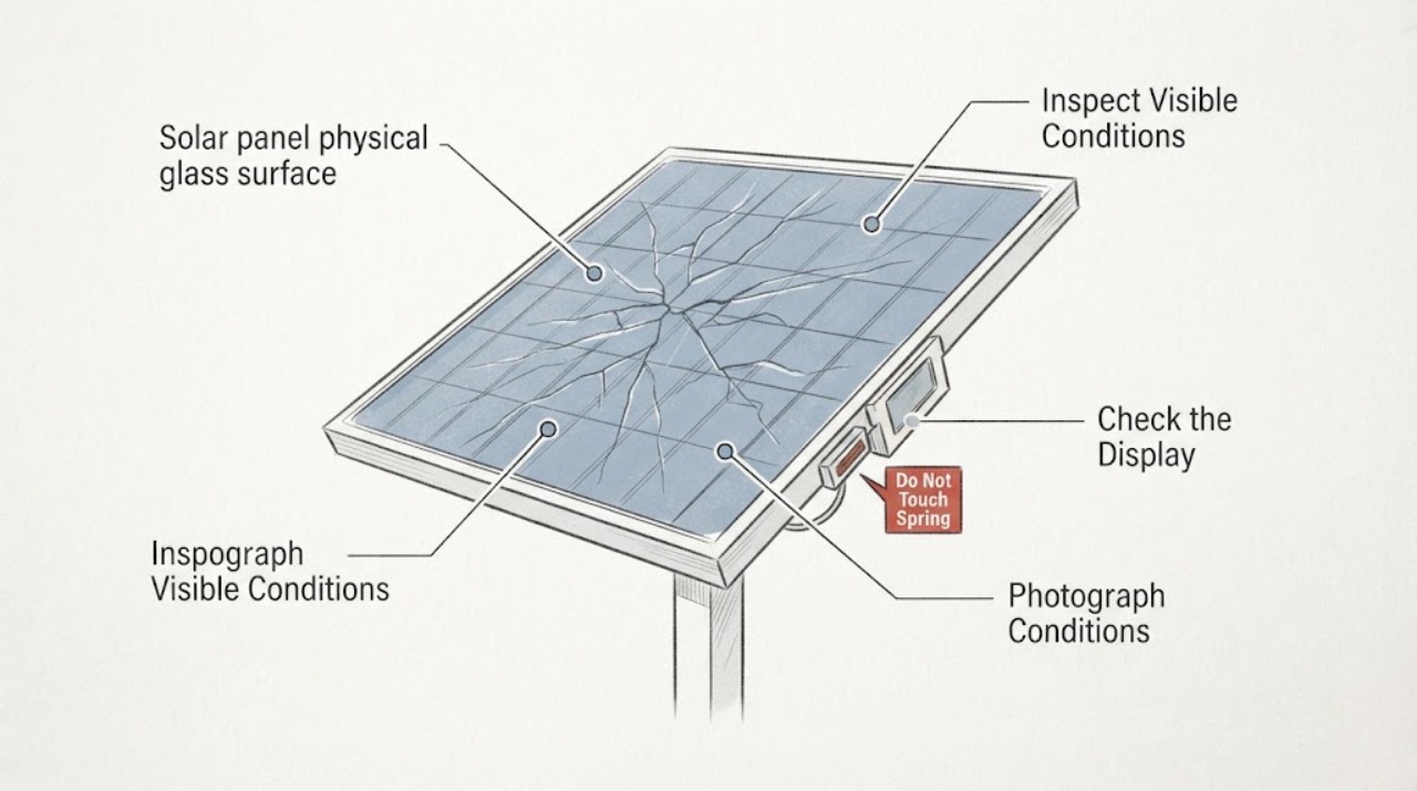 Solar panel physical glass surface