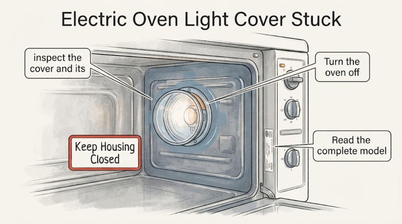 Electric Oven Light Cover Stuck