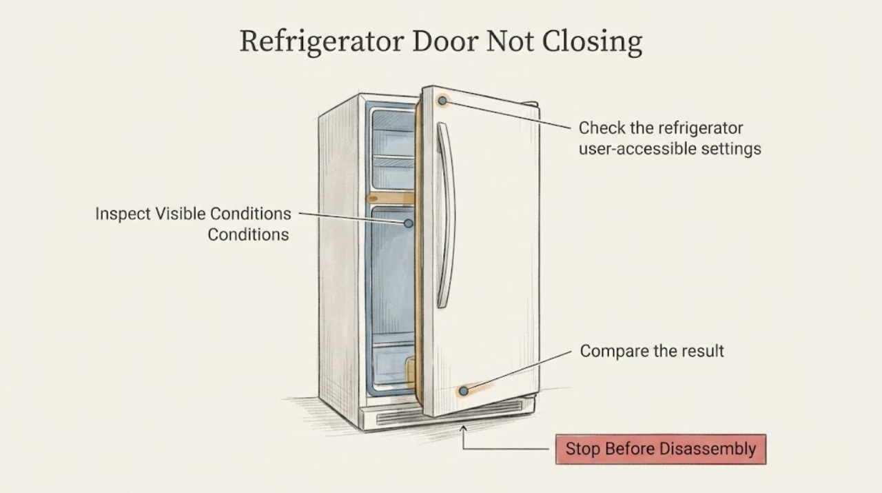 Refrigerator Door Not Closing