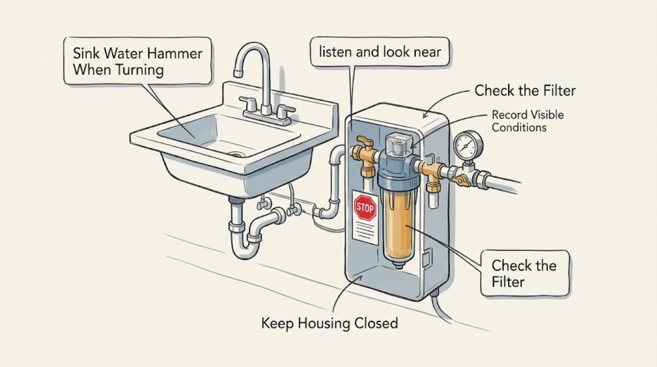 Sink Water Hammer When Turning