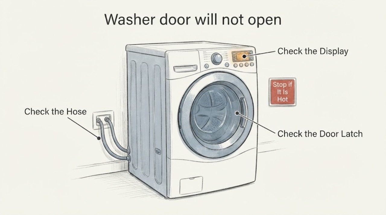 Washer door will not open