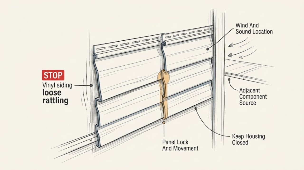 Vinyl siding loose rattling