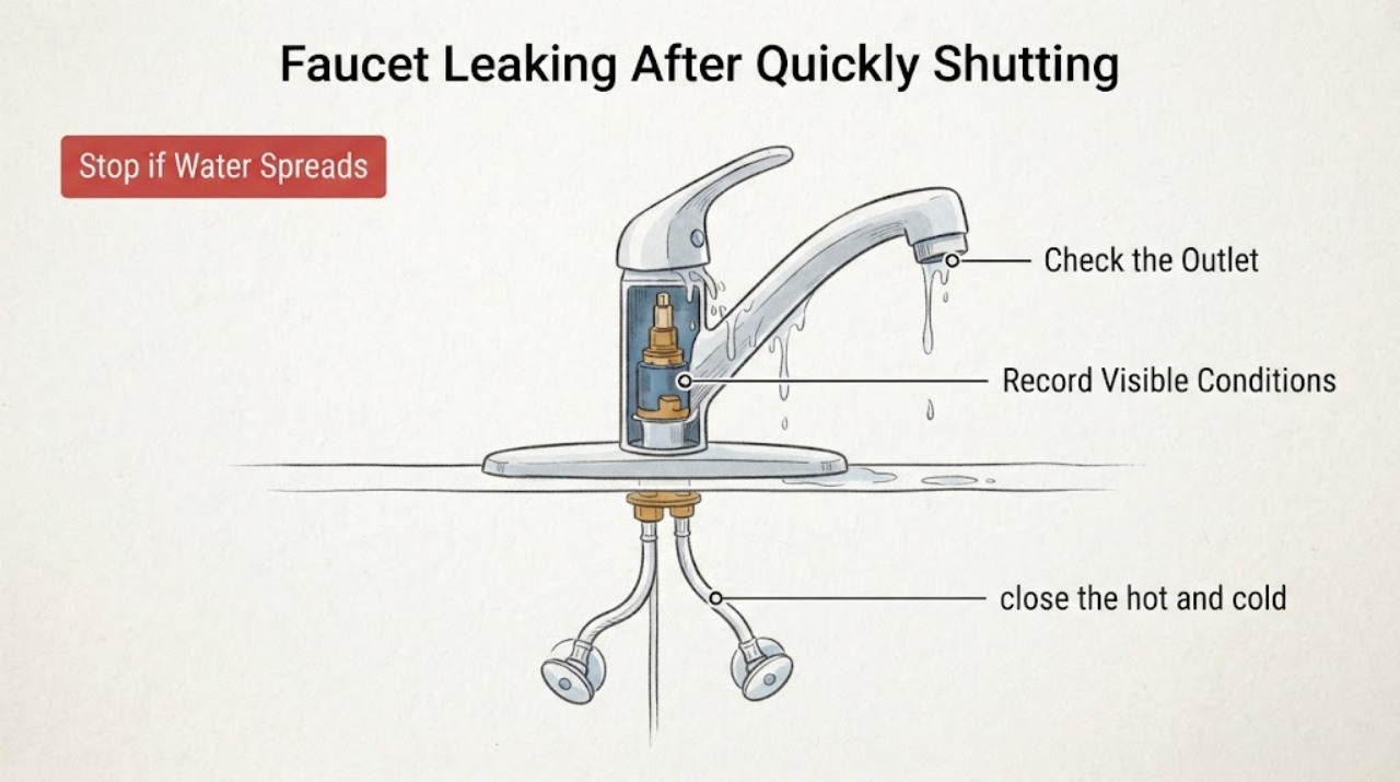Faucet Leaking After Quickly Shutting