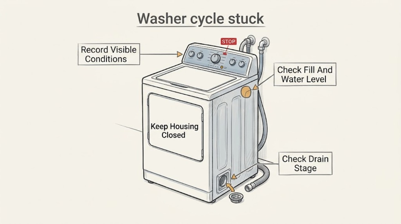 Washer cycle stuck